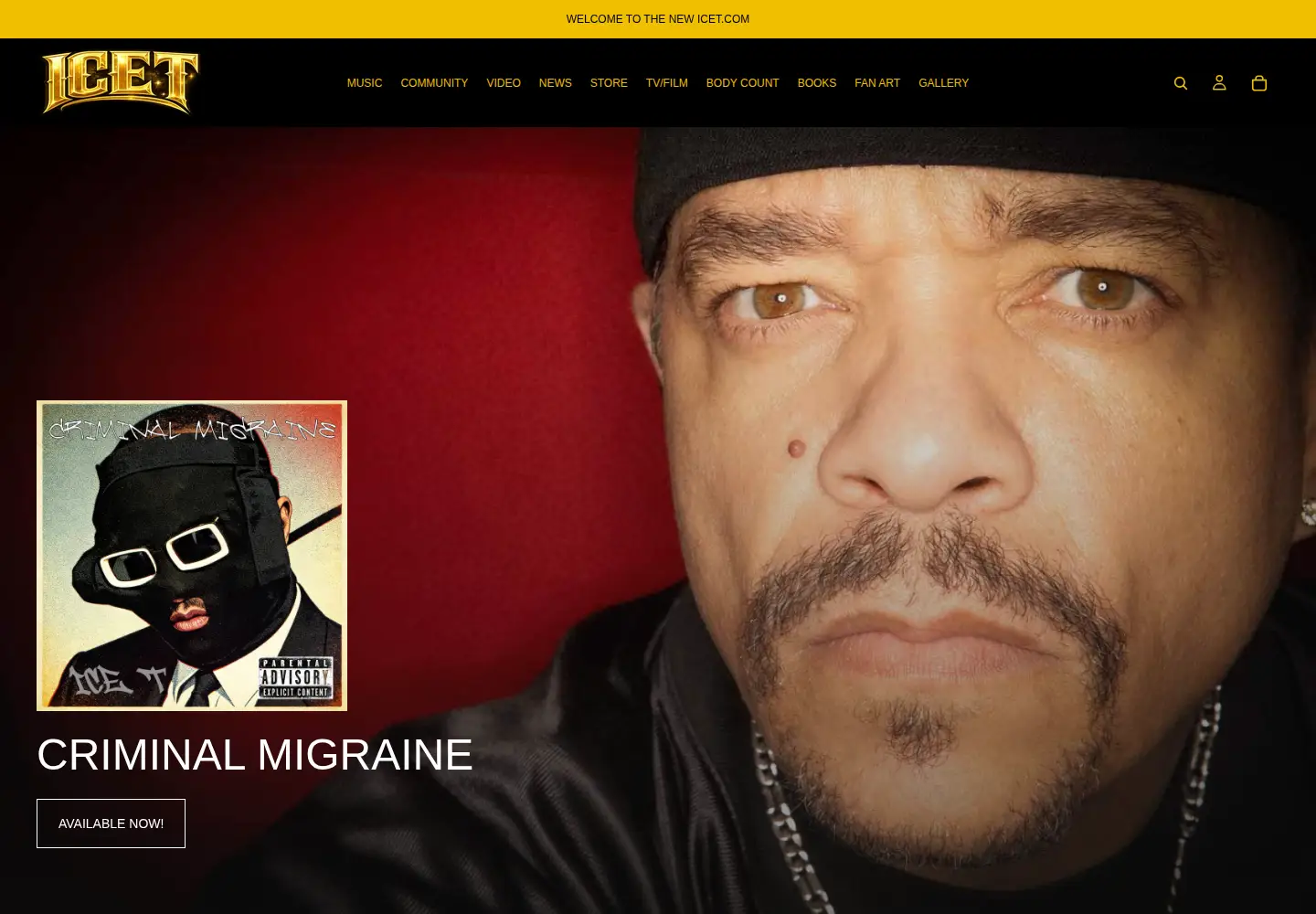 Captured homepage of icet.com in the current scan