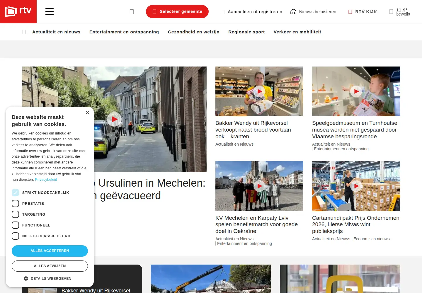 Screenshot of rtv.be