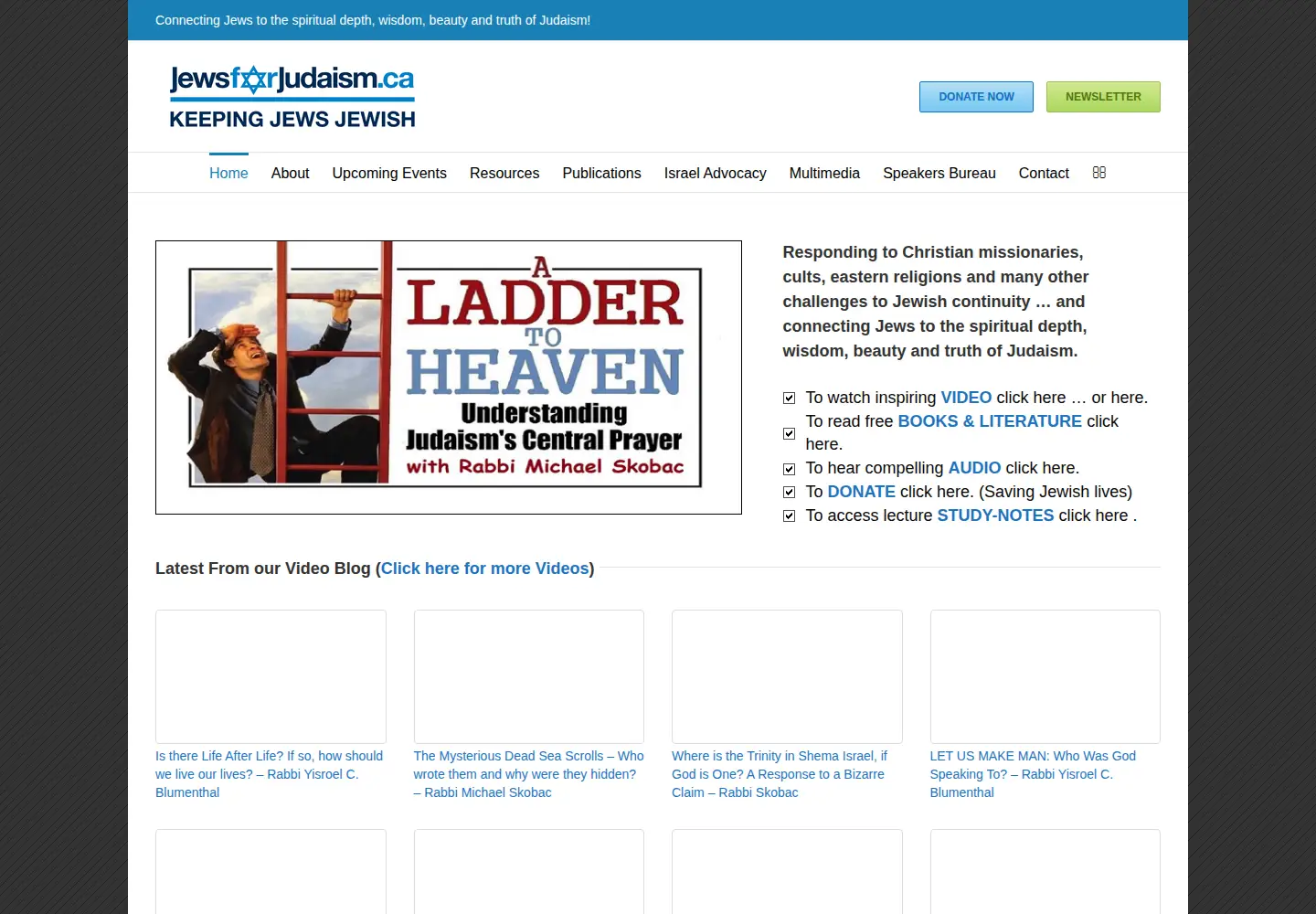 Screenshot of jewsforjudaism.ca