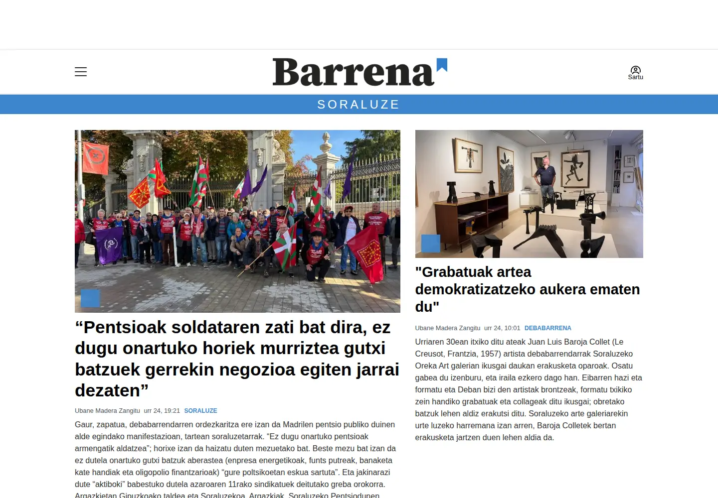 Captured homepage of plaentxia.eus in the current scan