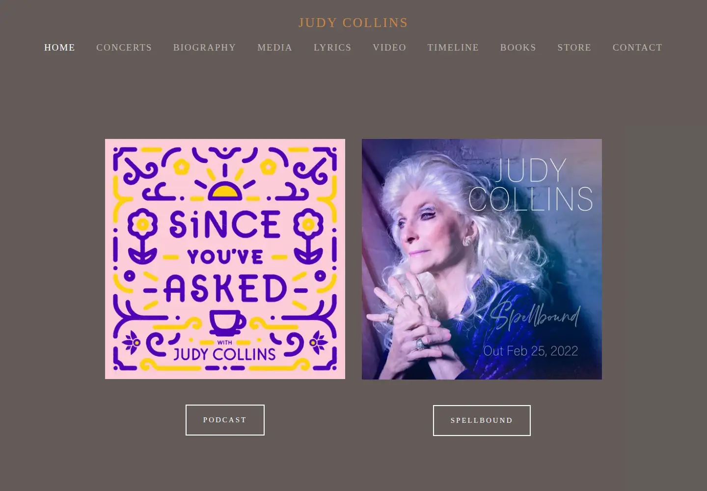 Screenshot of judycollins.com