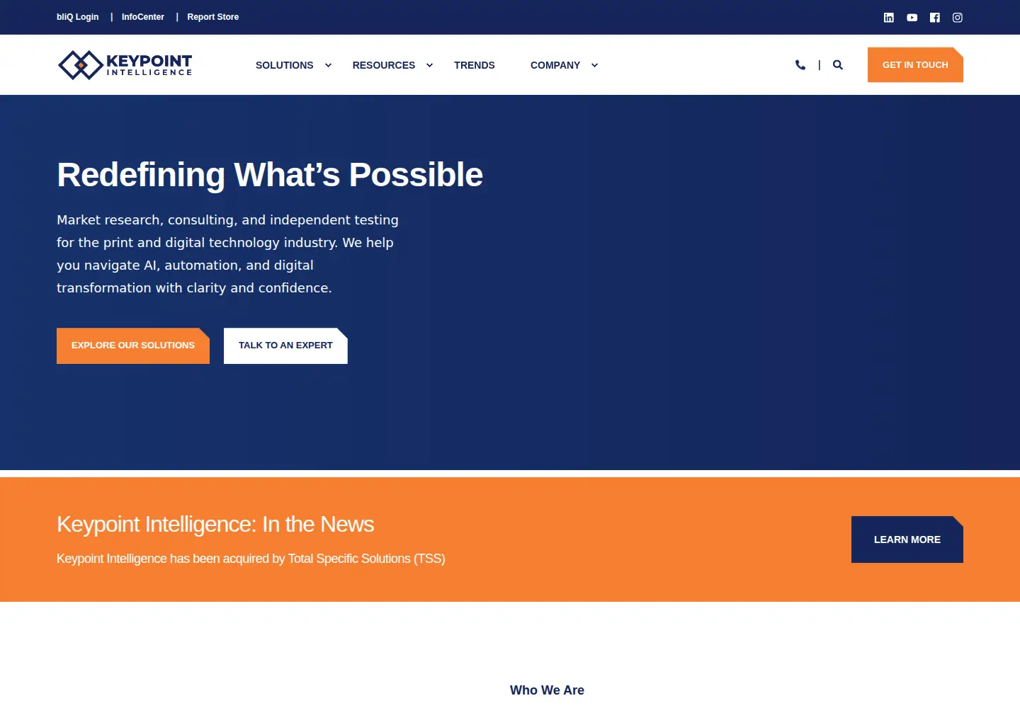 Screenshot of infotrends.com