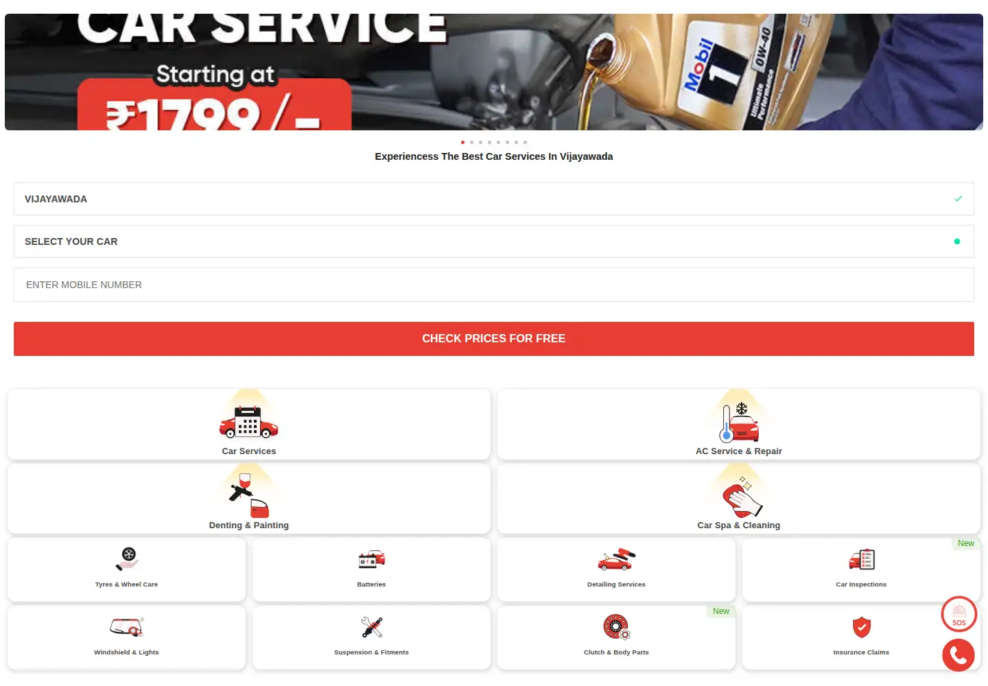 Screenshot of gomechanic.in