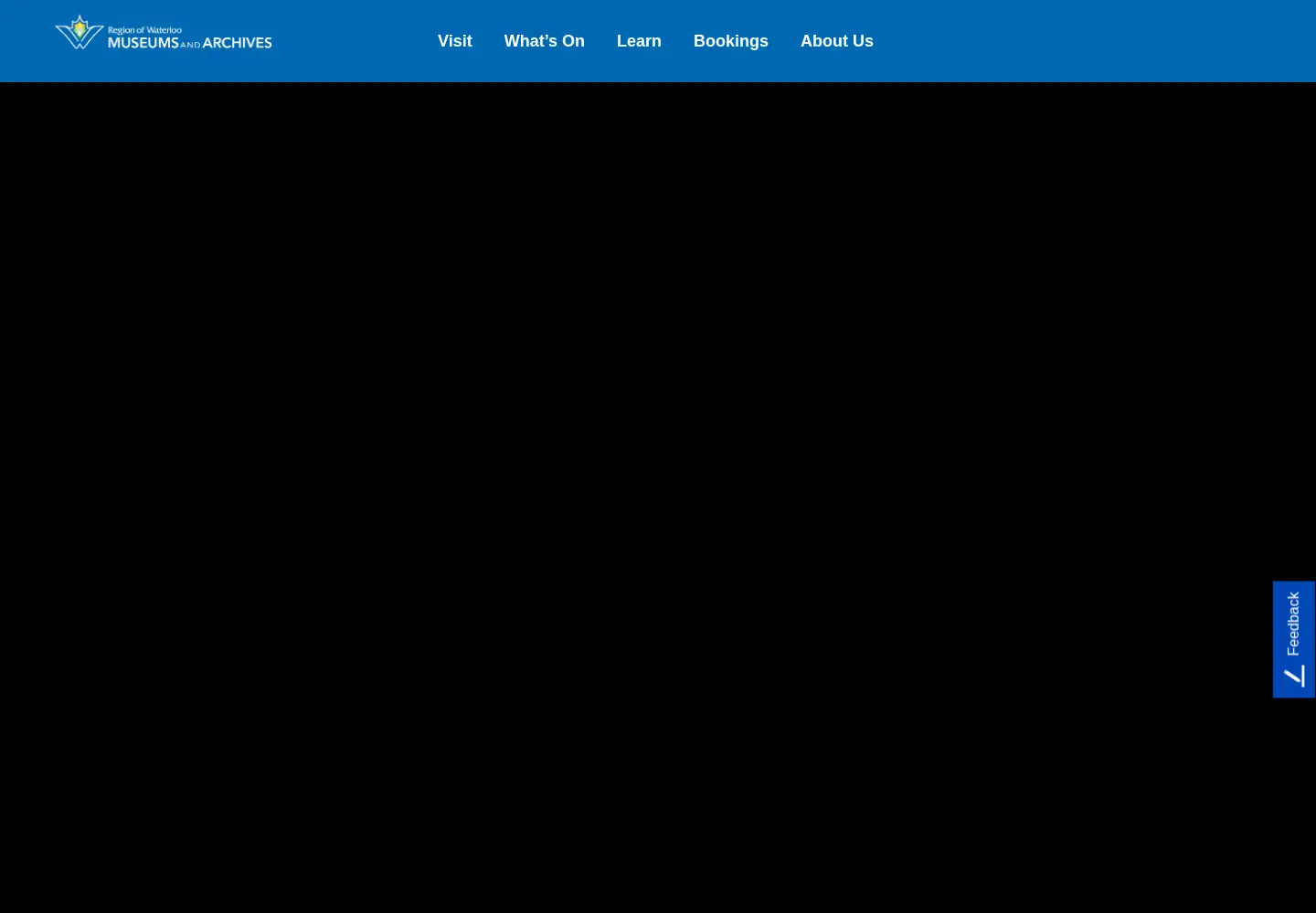 Screenshot of waterlooregionmuseum.ca
