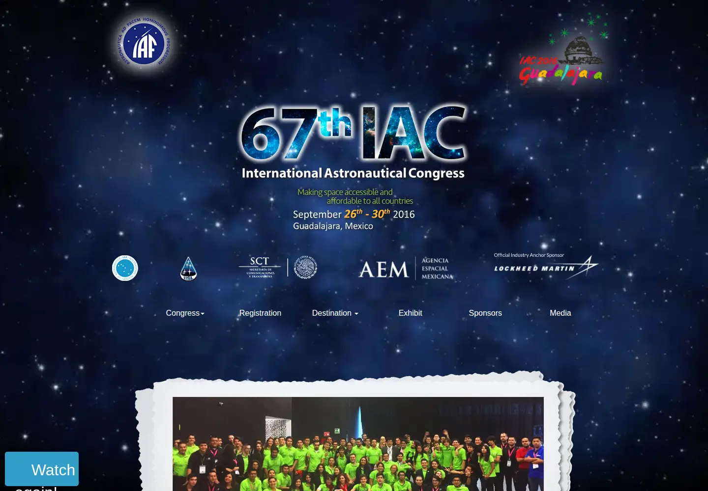 Screenshot of iac2016.org