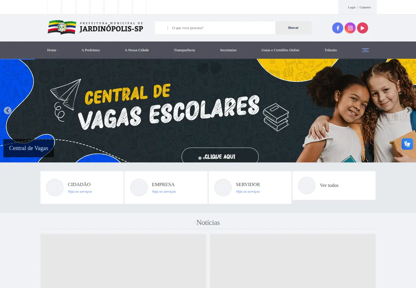 Screenshot of jardinopolis.sp.gov.br