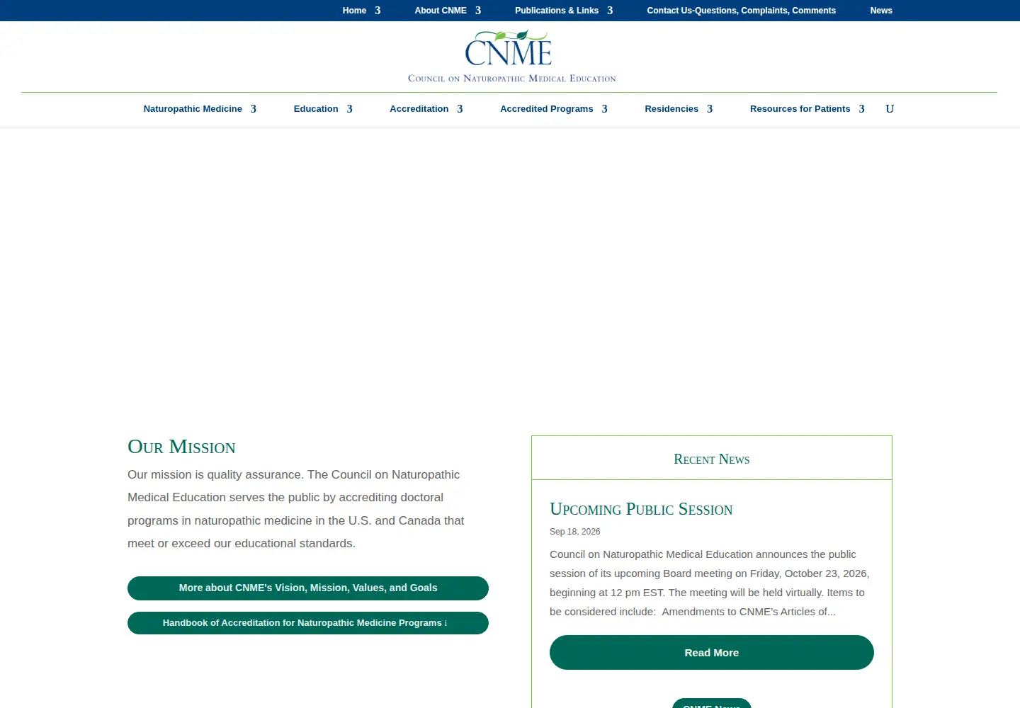 Screenshot of cnme.org