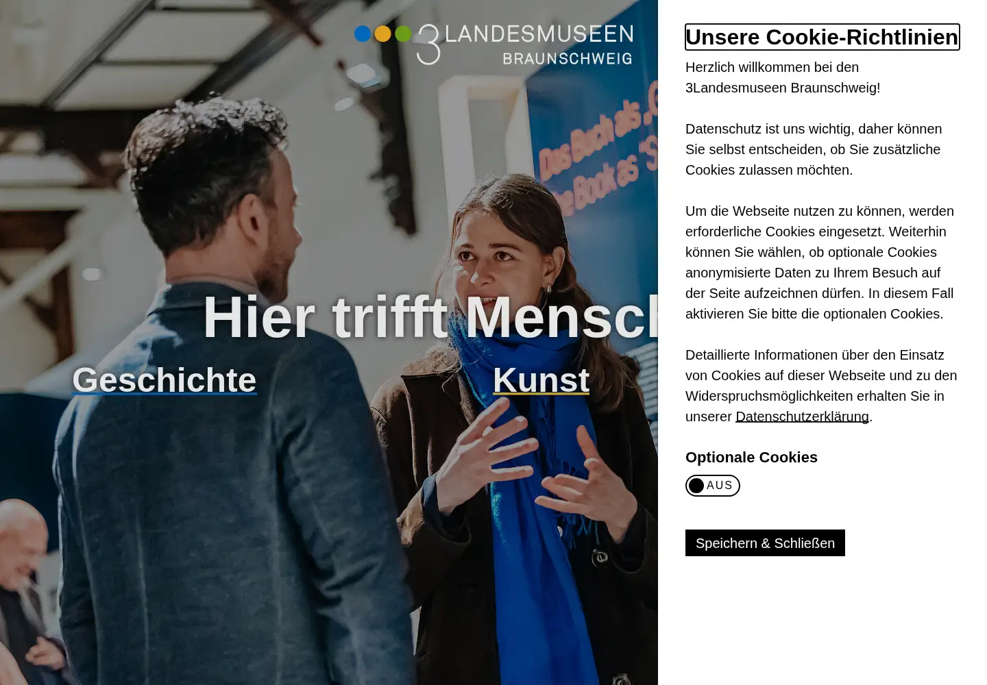 Captured homepage of 3landesmuseen-braunschweig.de in the current scan