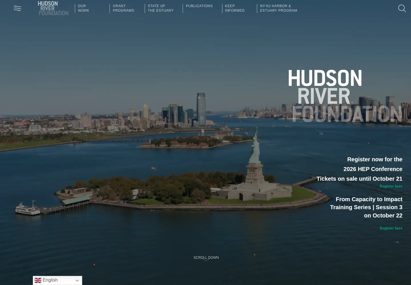 Screenshot of hudsonriver.org