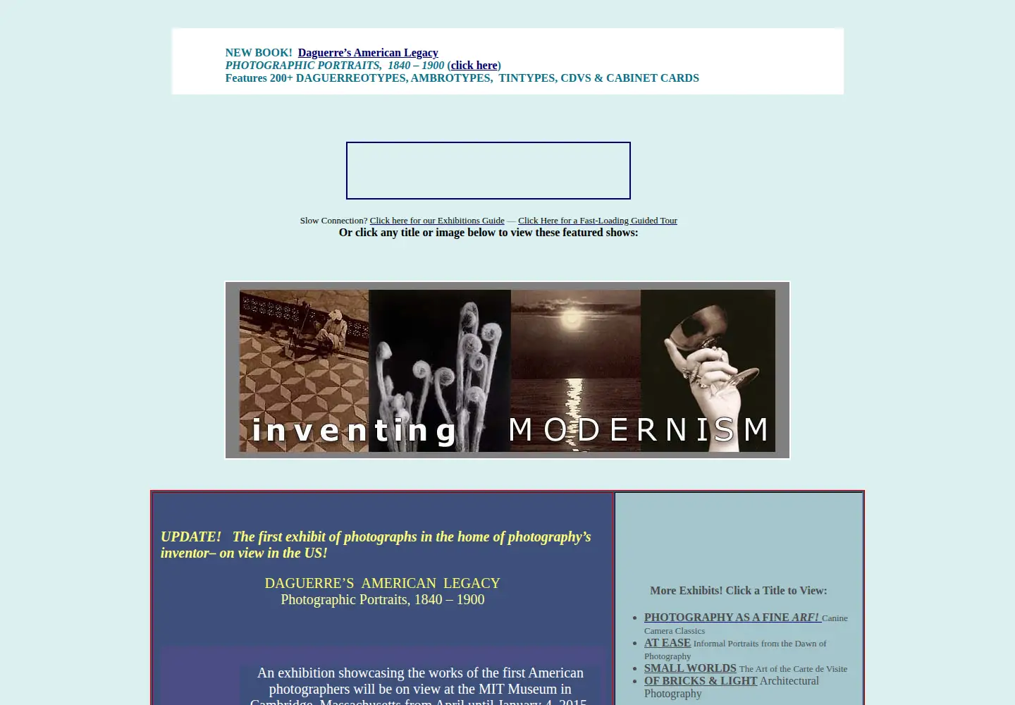 Screenshot of photographymuseum.com