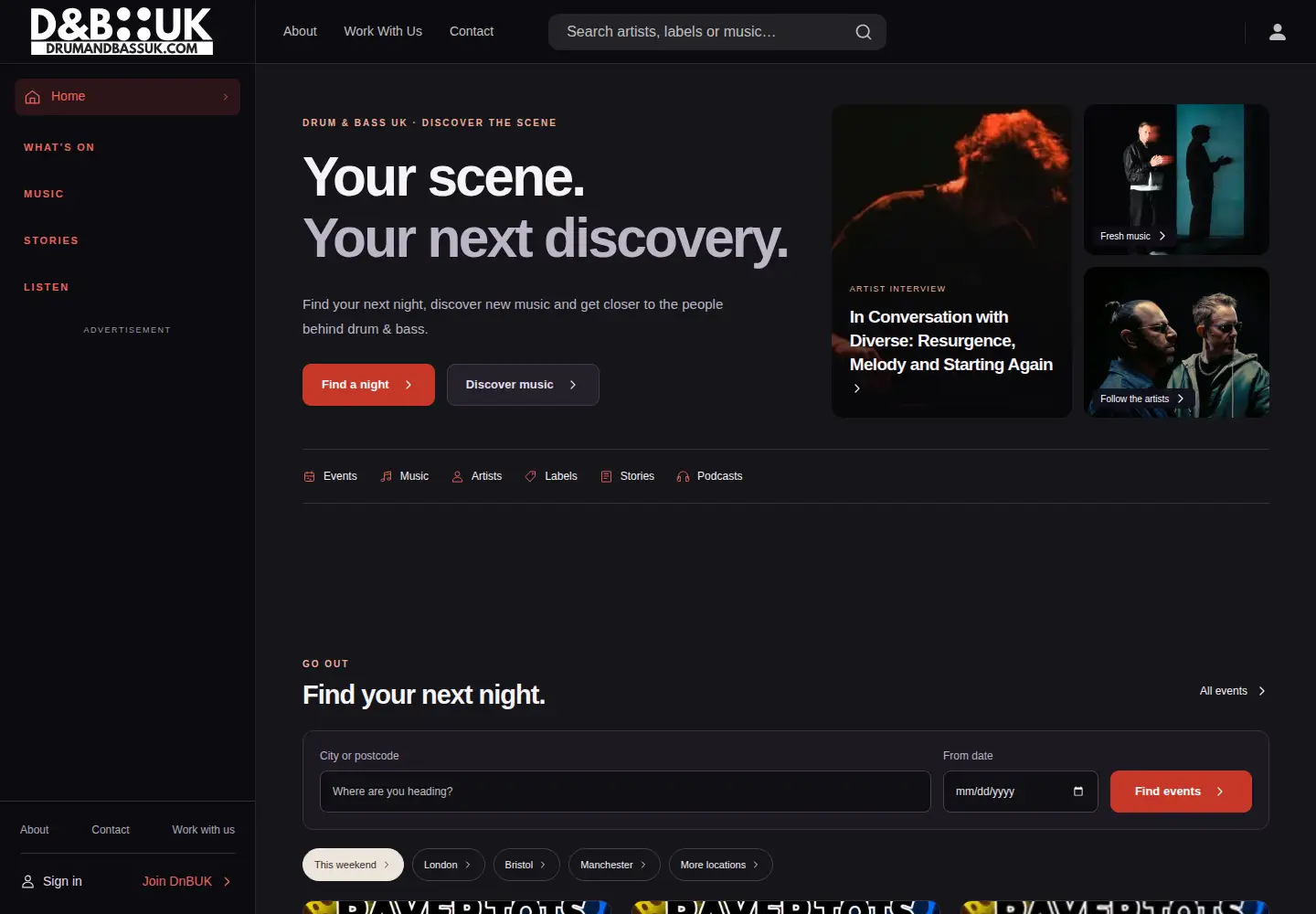 Screenshot of drumandbassuk.com