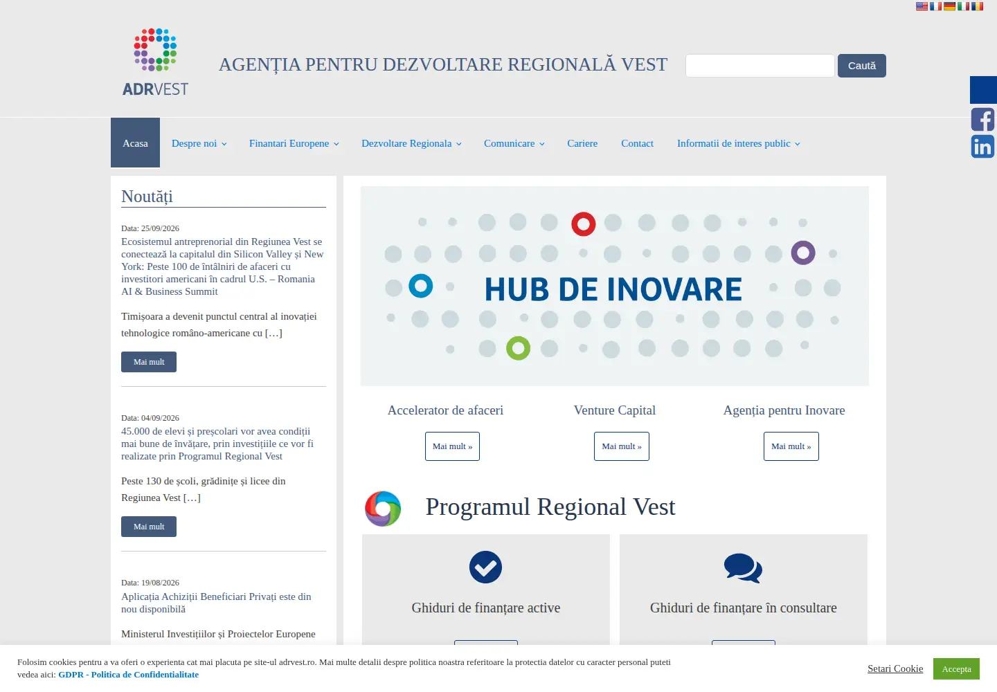 Screenshot of adrvest.ro