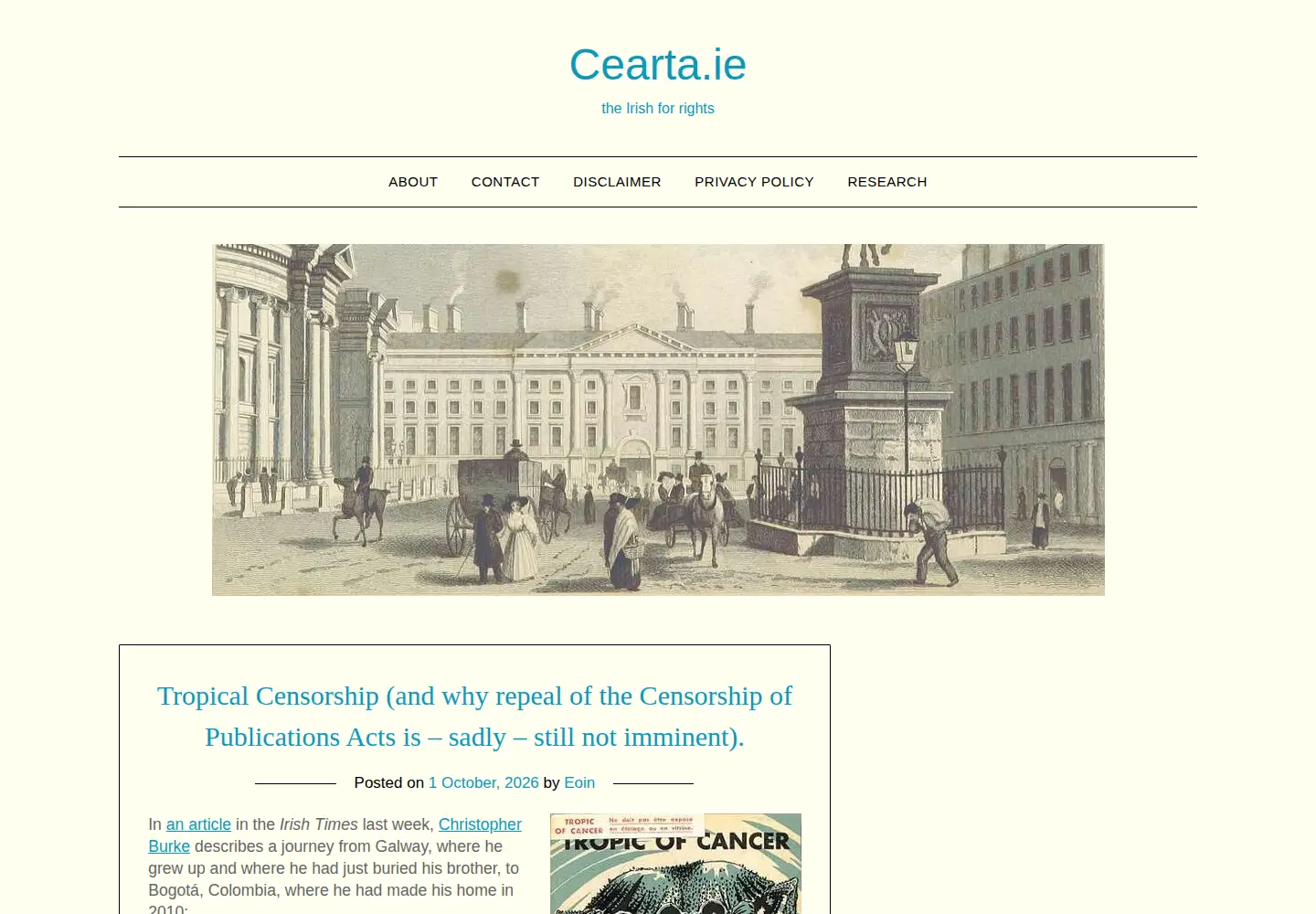 Screenshot of cearta.ie