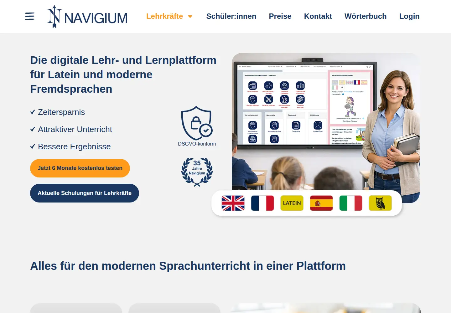 Screenshot of navigium.de