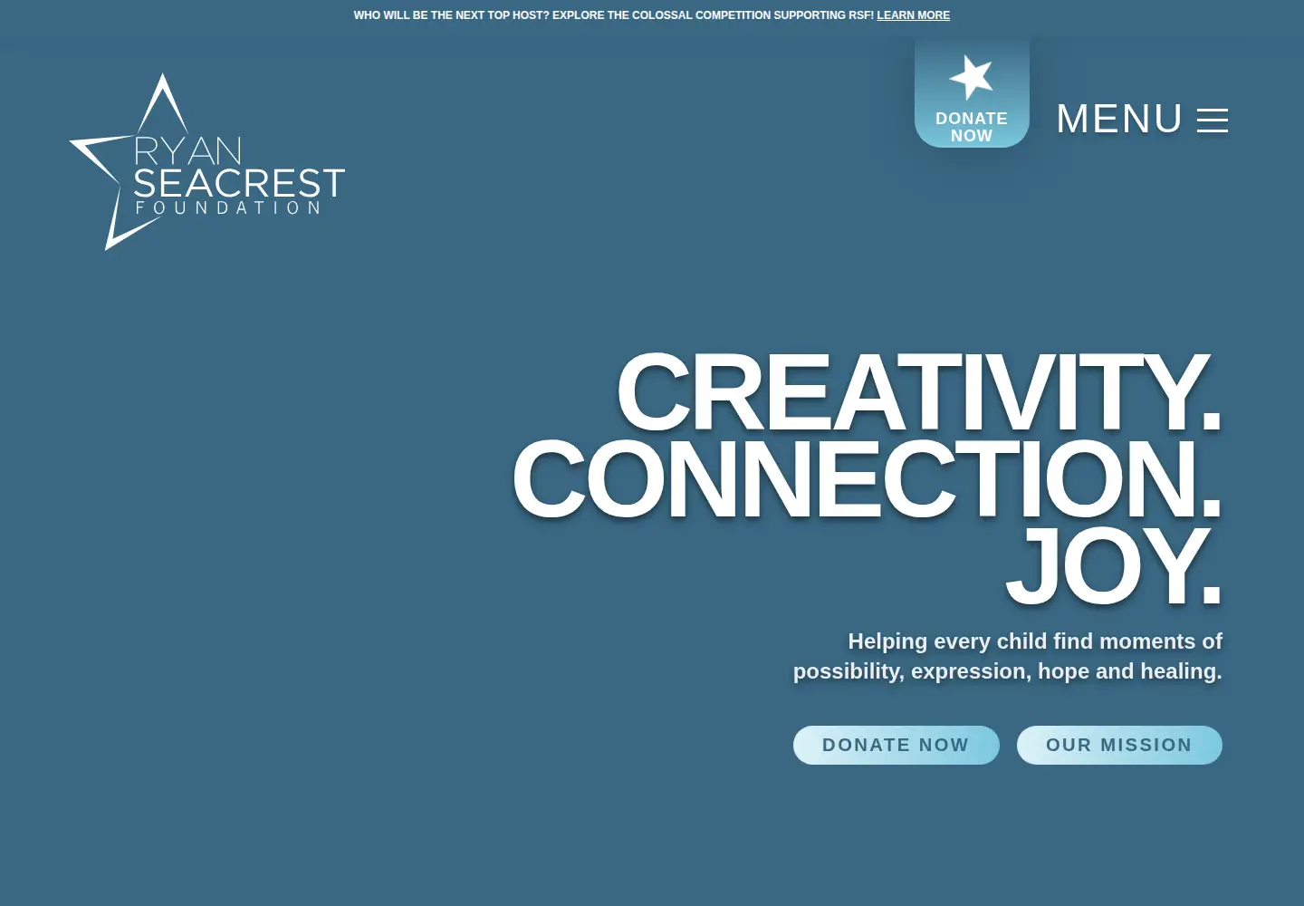 Screenshot of ryanseacrestfoundation.org