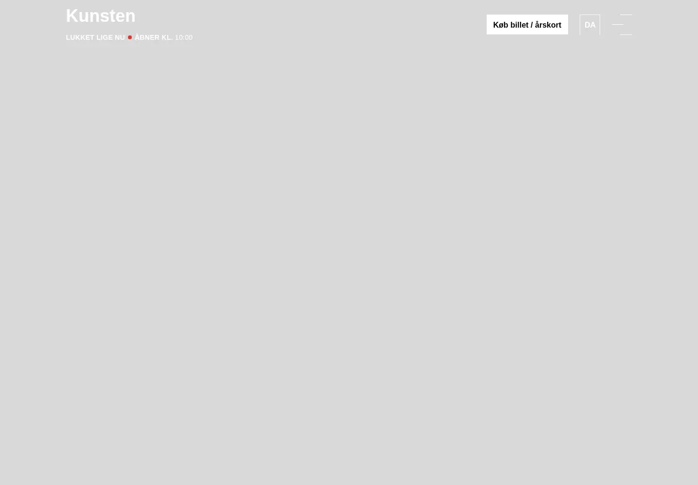 Captured homepage of kunsten.dk in the current scan