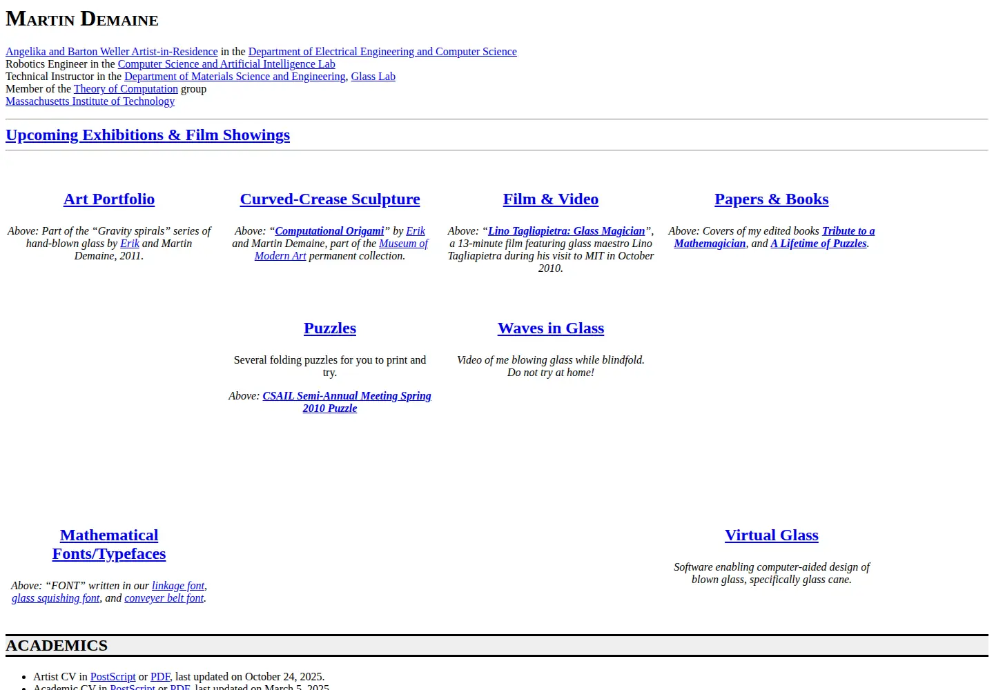 Screenshot of martindemaine.org