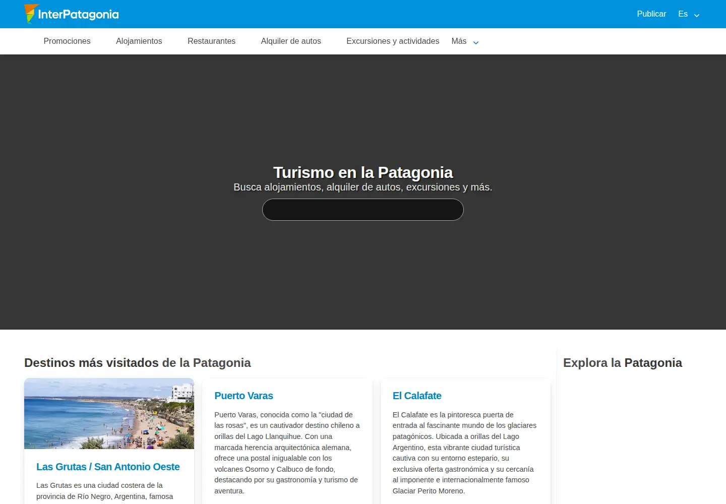 Screenshot of interpatagonia.com