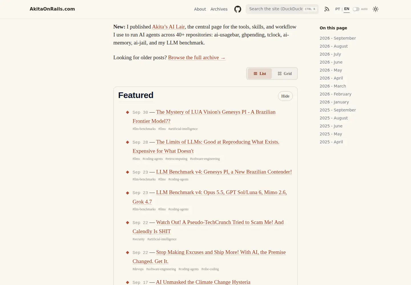 Screenshot of akitaonrails.com