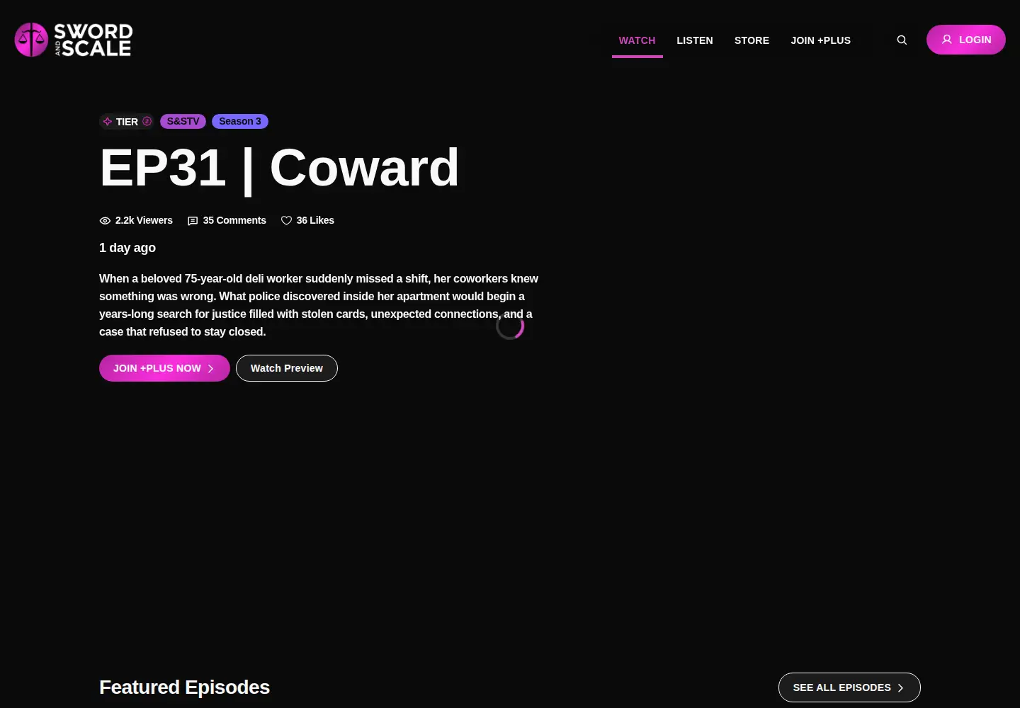 Screenshot of swordandscale.com