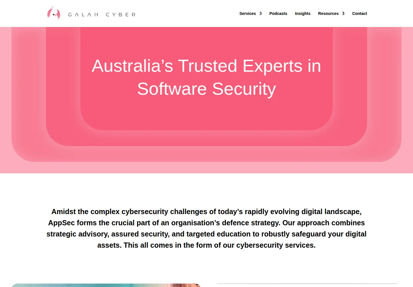 Screenshot of galahcyber.com.au