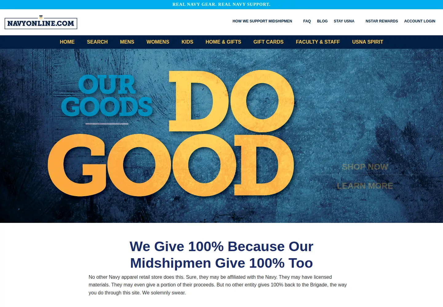 Screenshot of navyonline.com