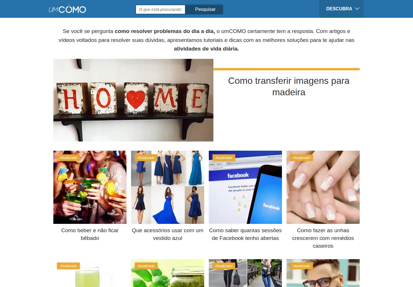 Screenshot of umcomo.com.br