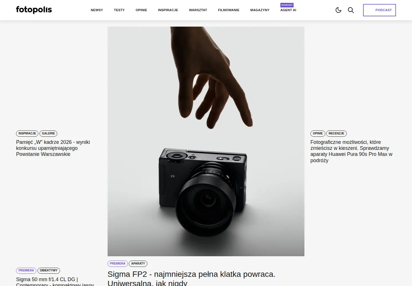 Captured homepage of fotopolis.pl in the current scan