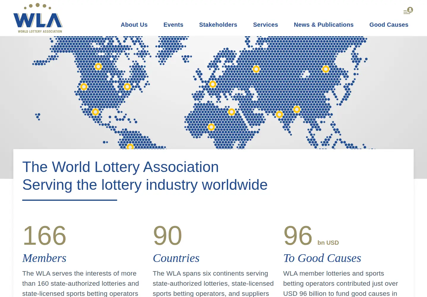 Captured homepage of world-lotteries.org in the current scan