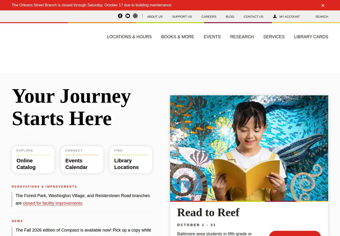 Screenshot of prattlibrary.org