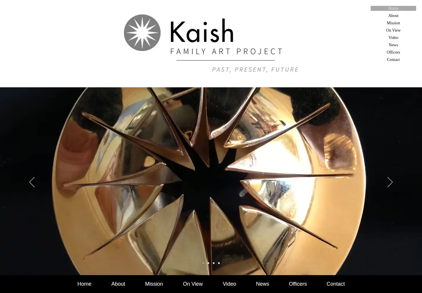Screenshot of kaishfamilyartproject.com