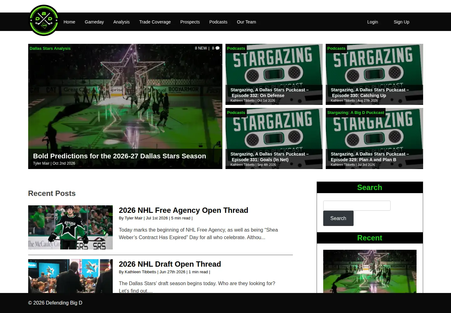 Screenshot of defendingbigd.com