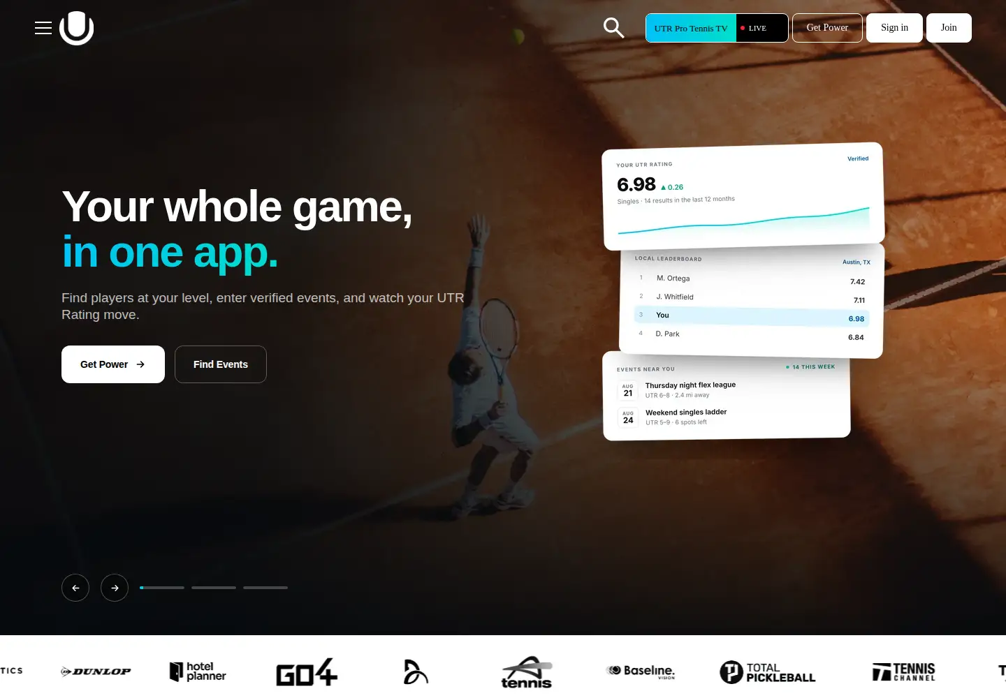 Screenshot of utrsports.net