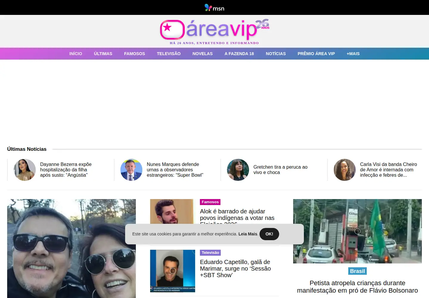 Screenshot of areavip.com.br