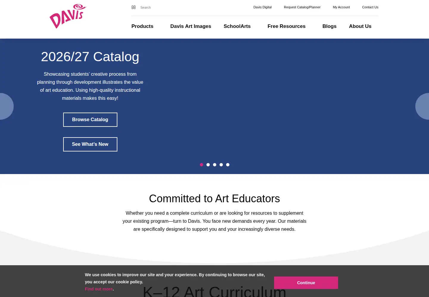 Screenshot of davisart.com