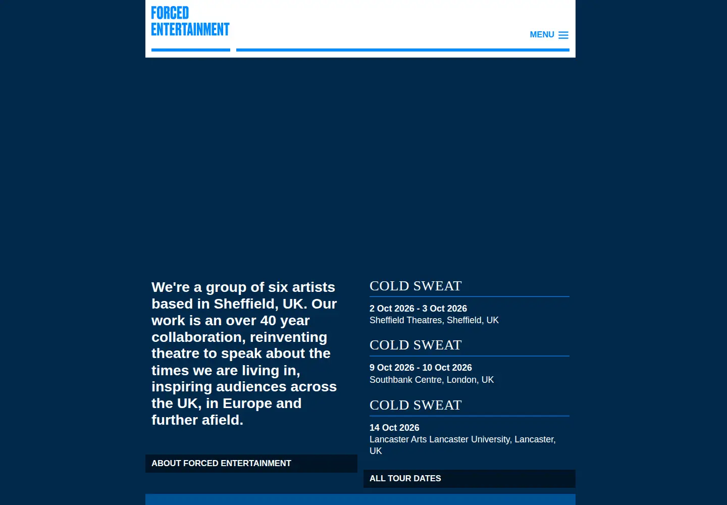 Screenshot of forcedentertainment.com