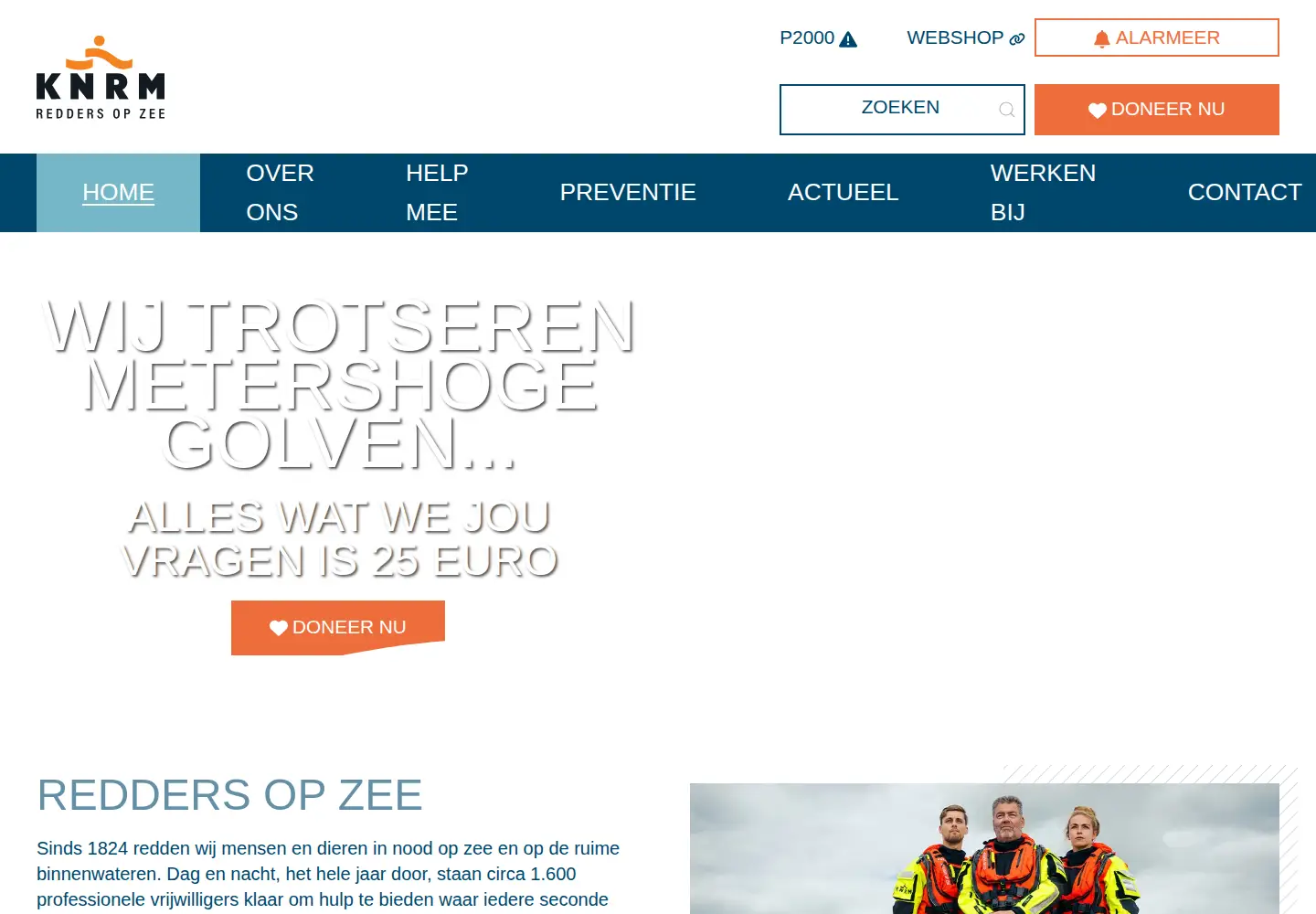Screenshot of knrm.nl