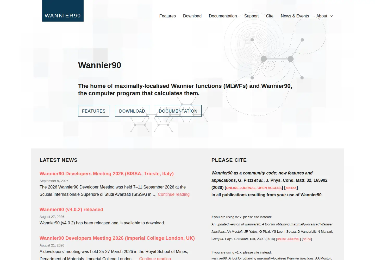 Screenshot of wannier.org