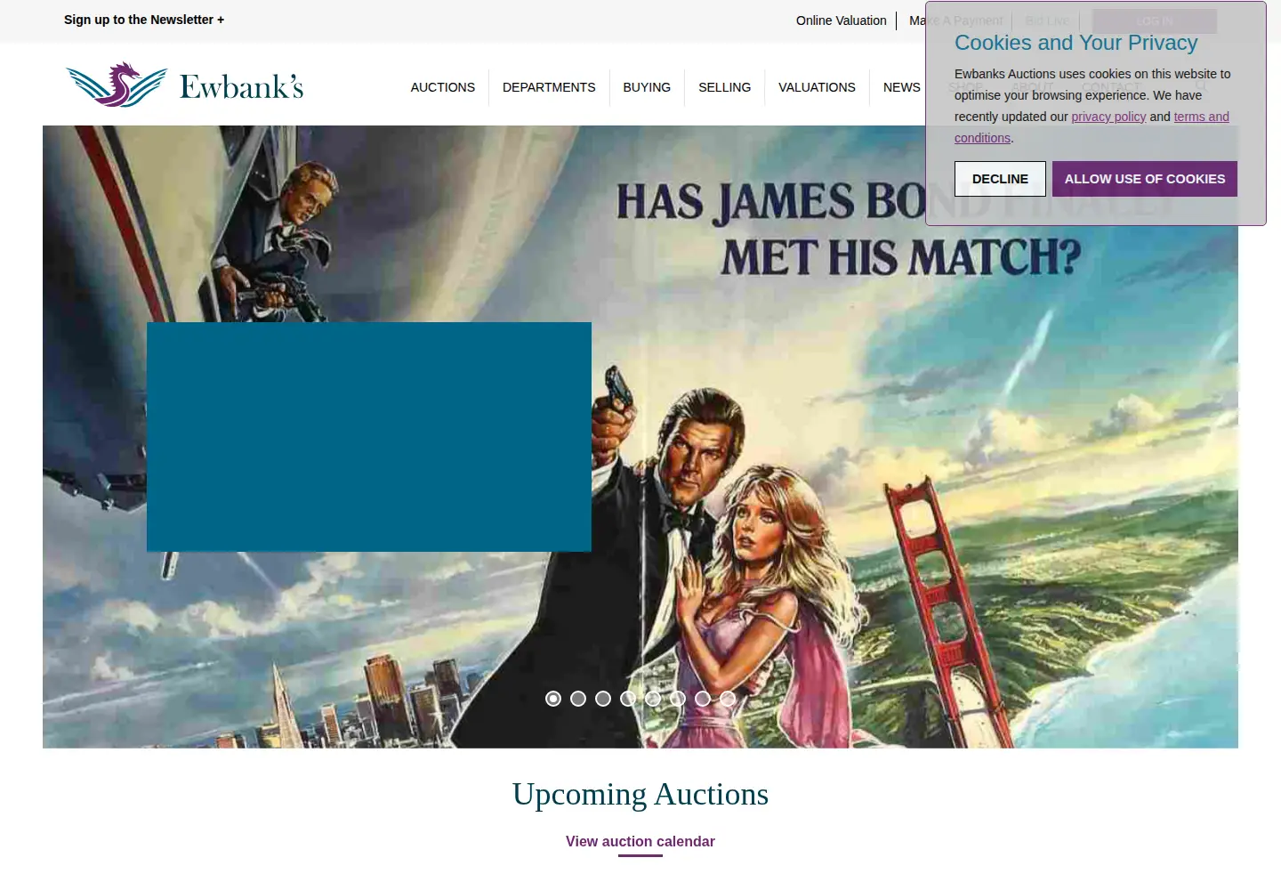Screenshot of ewbankauctions.co.uk