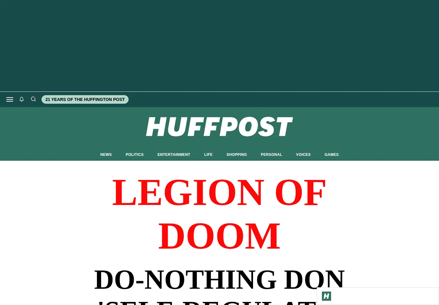 Screenshot of huffingtonpost.ca