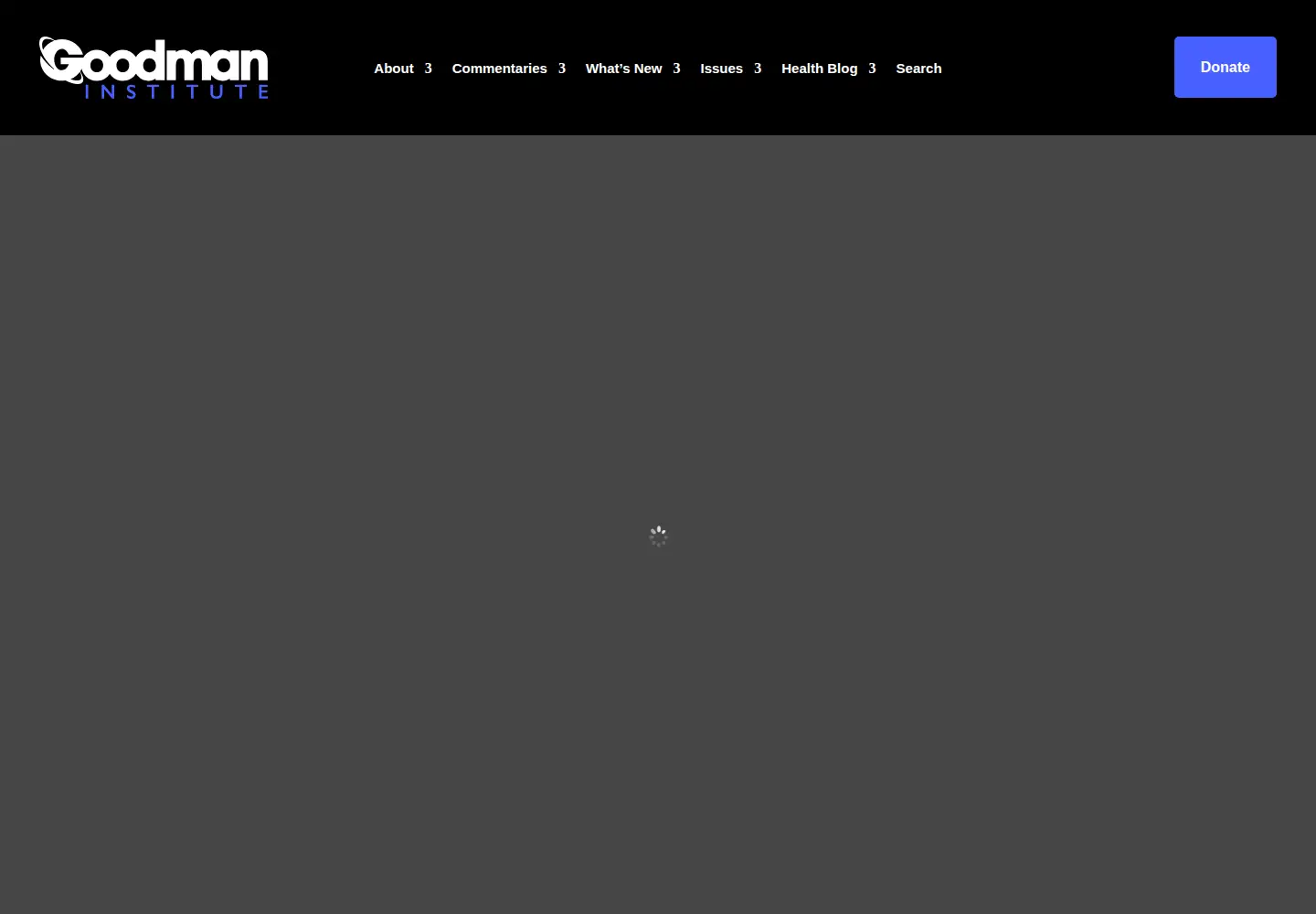 Captured homepage of goodmaninstitute.org in the current scan