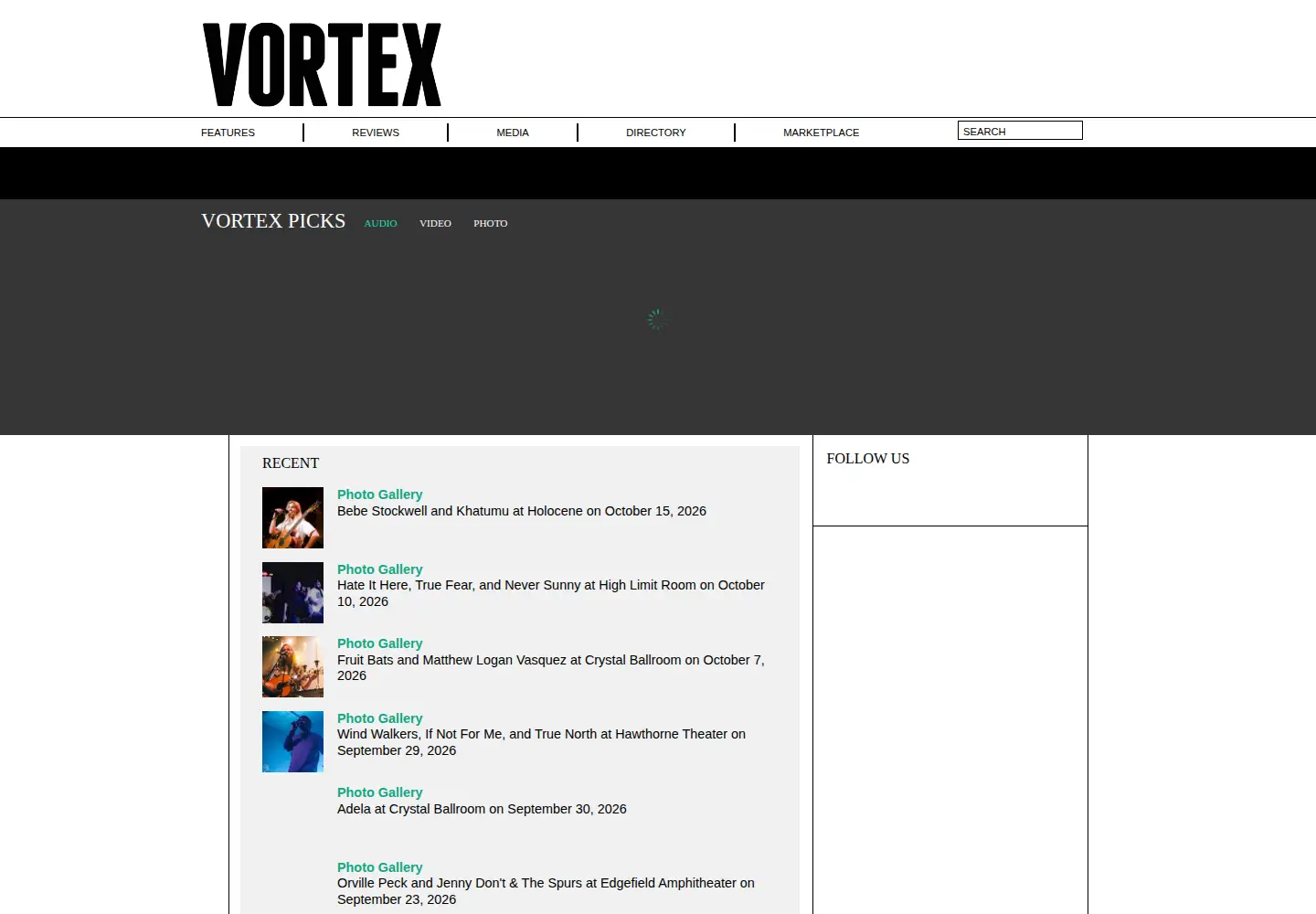 Captured homepage of vrtxmag.com in the current scan