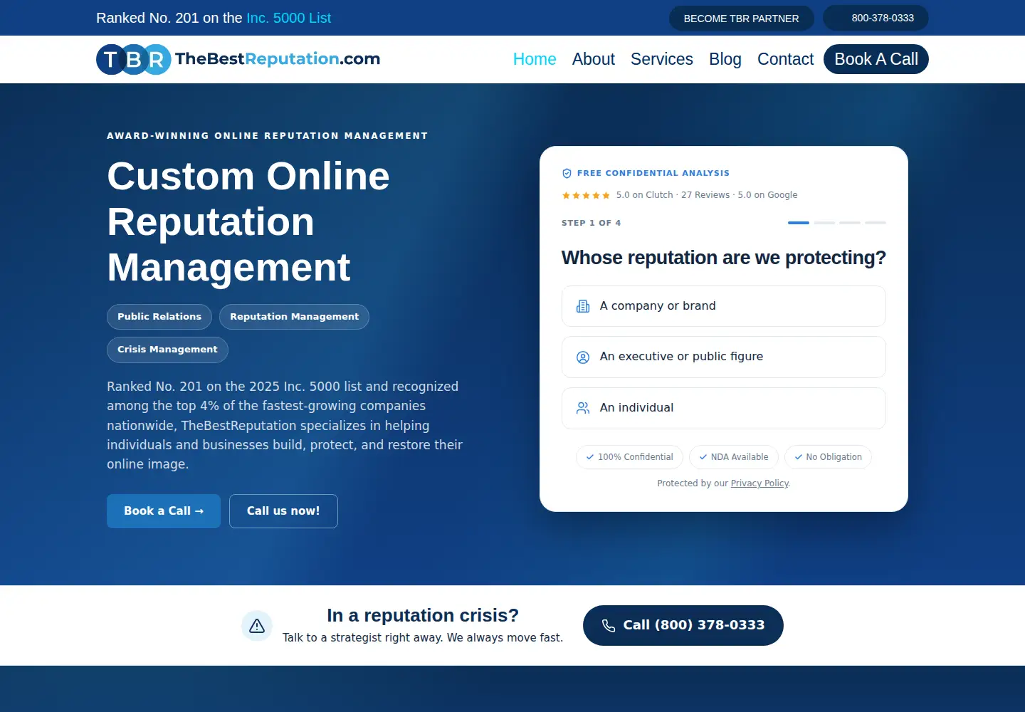 Screenshot of thebestreputation.com