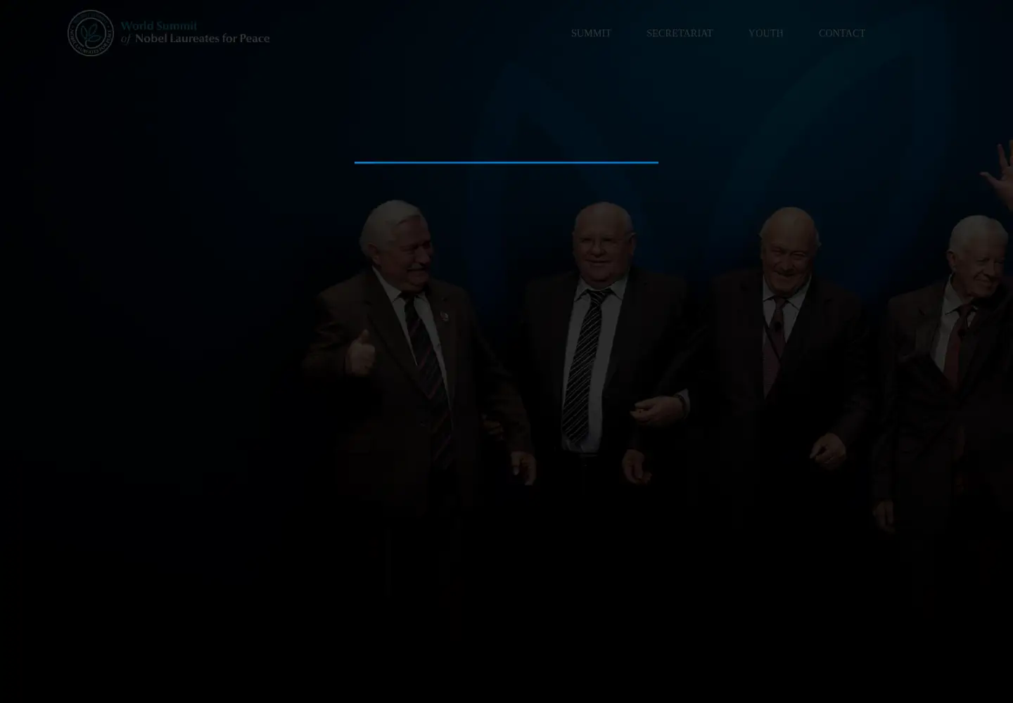 Captured homepage of nobelpeacesummit.com in the current scan