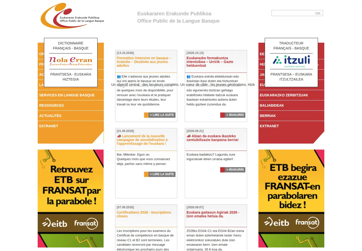 Screenshot of mintzaira.fr