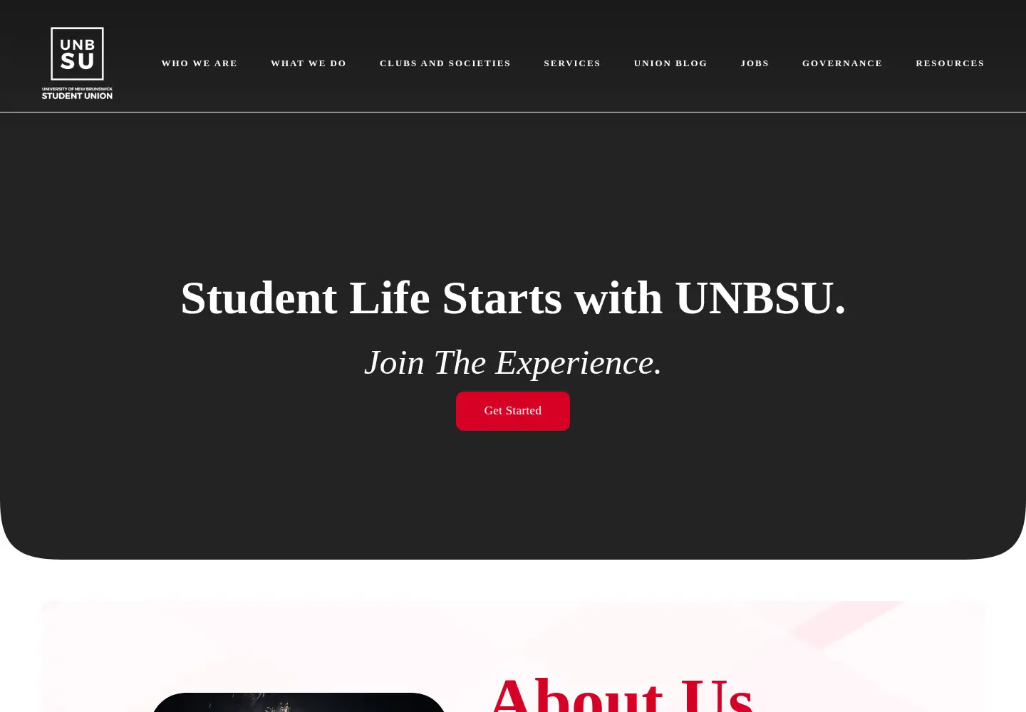 Screenshot of unbsu.ca