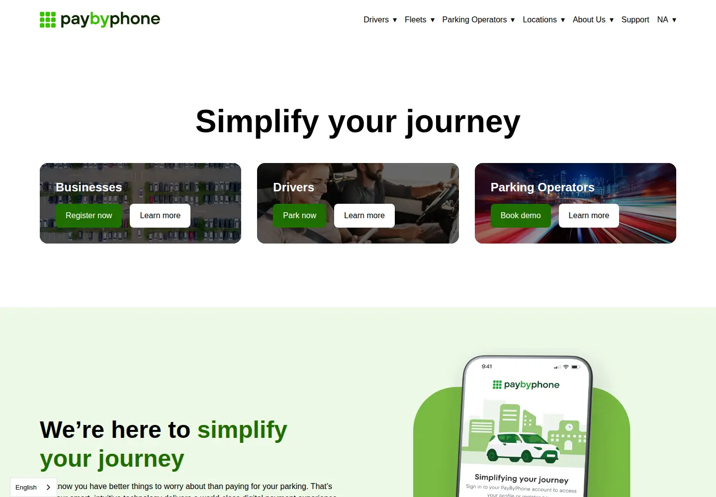 Screenshot of paybyphone.com