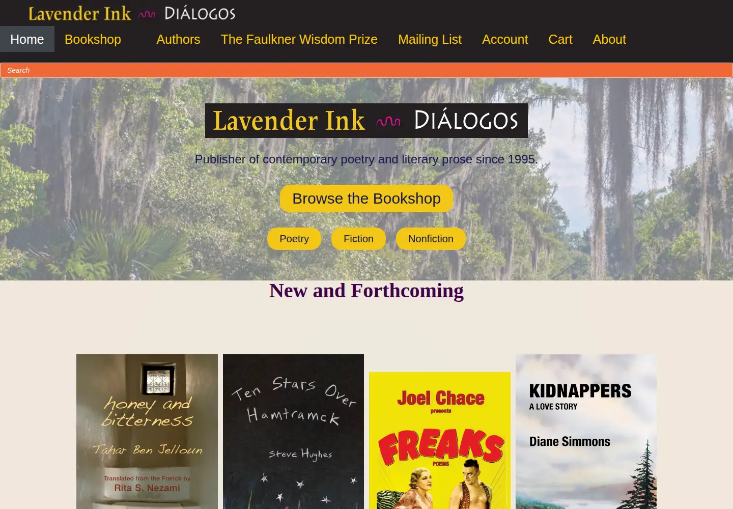 Captured homepage of lavenderink.org in the current scan