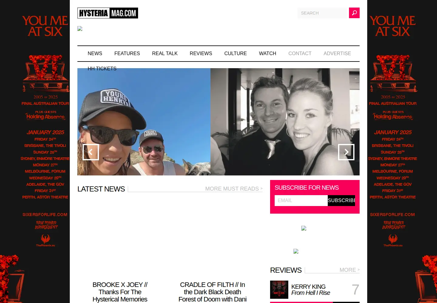 Screenshot of hysteriamag.com