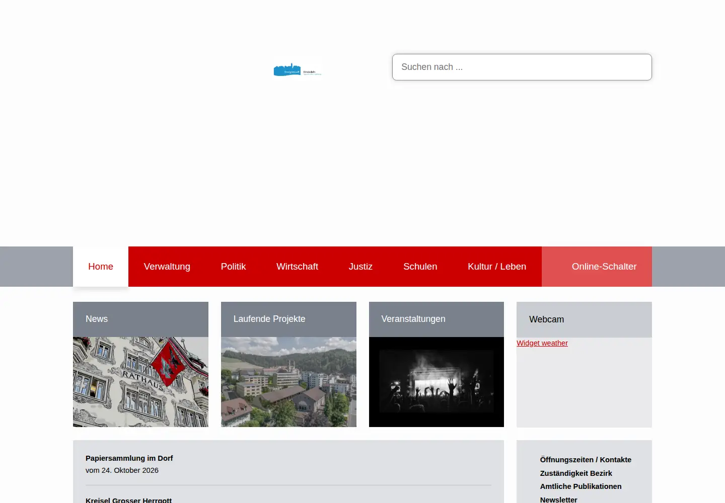 Captured homepage of einsiedeln.ch in the current scan
